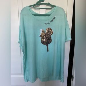 Disney Parks Mickey Ice Cream Bar Sequin T-shirt Size 2X